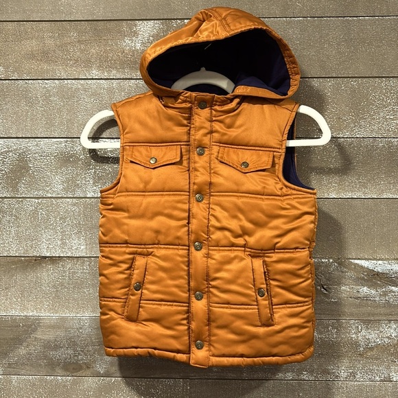 Janie and Jack rust orange fleece lined puffer vest size 5/6 - Picture 1 of 5